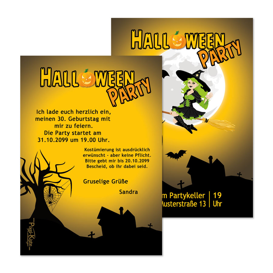 Einladung Partyflyer Halloween