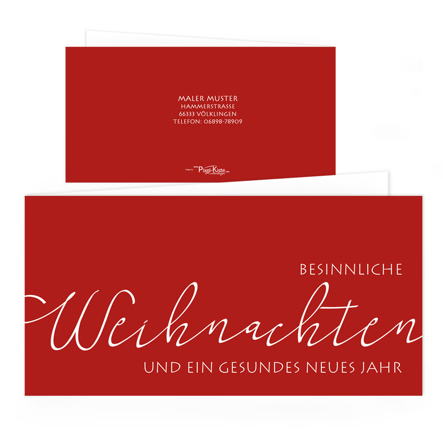 edle Weihnachtsgrußkarten für Unternehmen und Selbständige drucken lassen