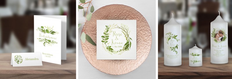 Greenery Wedding - Hochzeitspapeterie "Reese & Keanu"