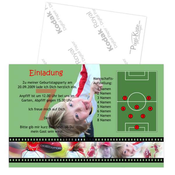 Einladungen Kindergeburtstag Fußball