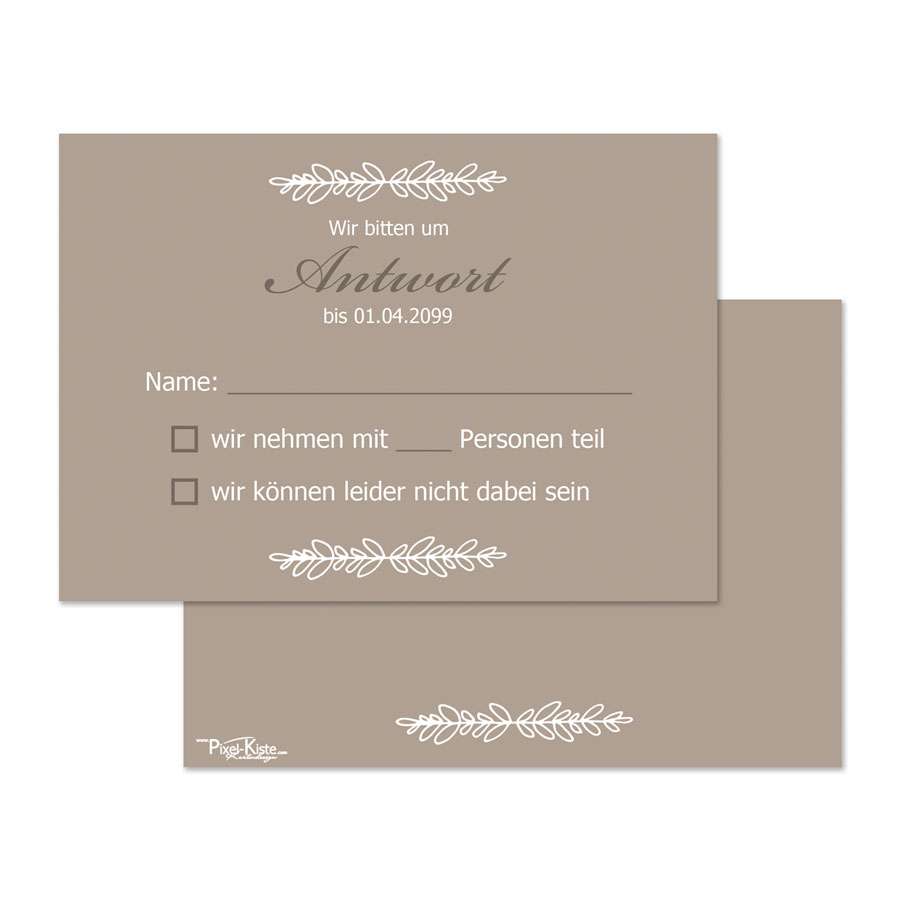 Antwortkarten/RSVPKarten zur Hochzeit drucken