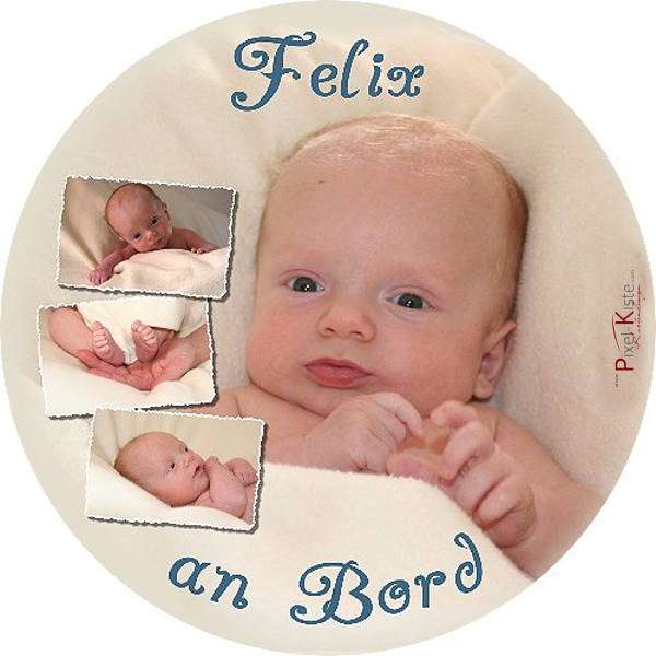 Baby an Bord Aufkleber mit Foto