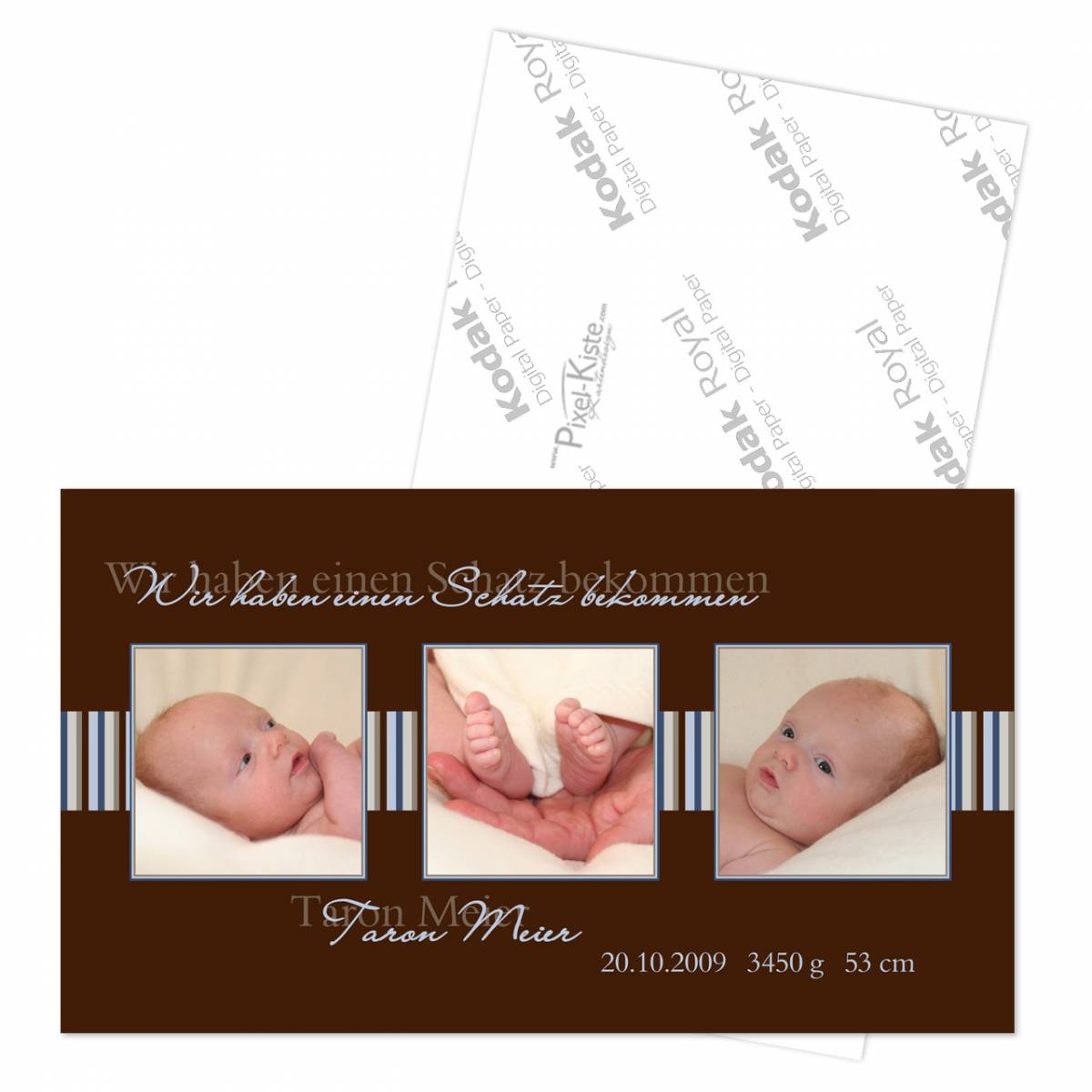 Babykarten für Mädchen oder Jungen gestalten lassen
