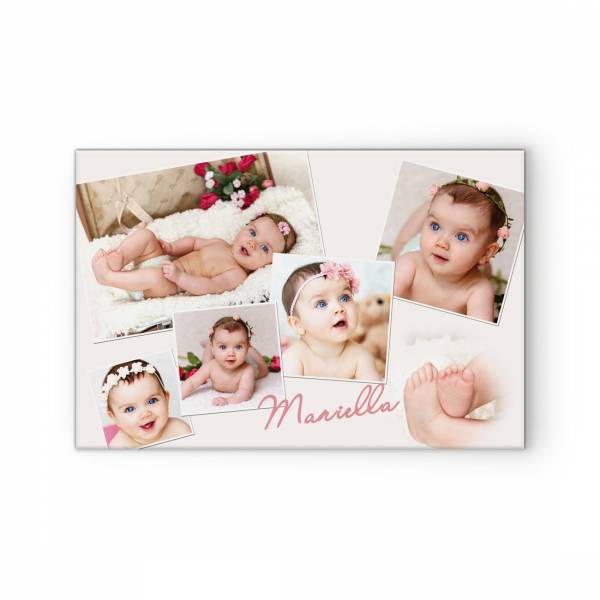 Collage aus Babyfotos - Leinwand oder Poster