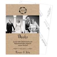 Danksagungen Hochzeit Vintage «Romeo & Julia»