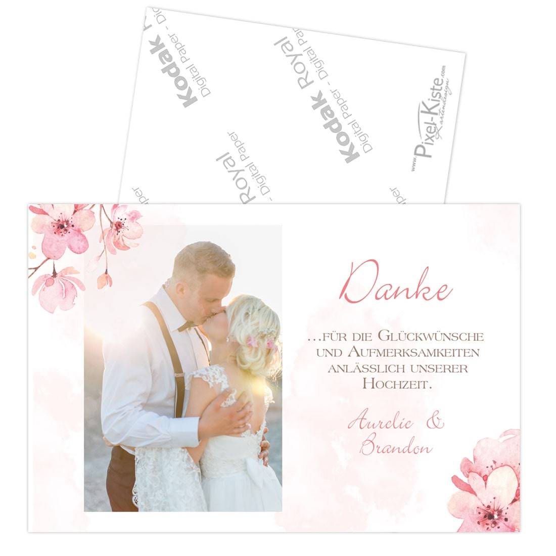 Danksagungskarten zur Hochzeit traumhafte Designs drucken