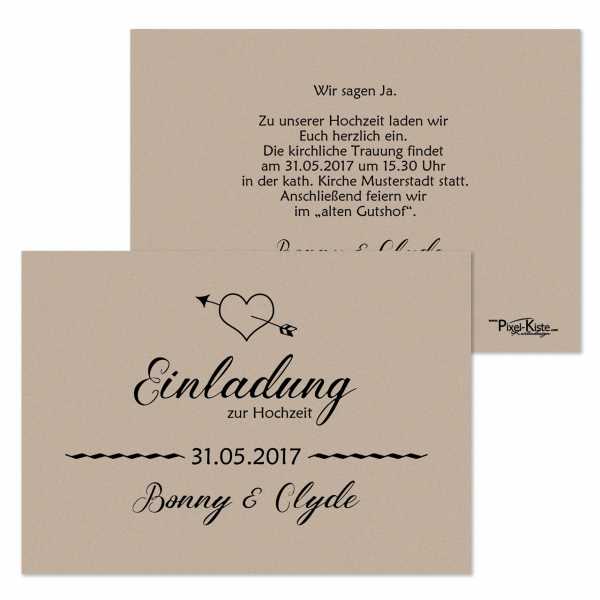 Einladungskarten Hochzeit Vintage "Bonnie & Clyde"