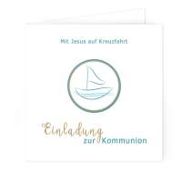 Einladung Erstkommunion «Mit Jesus auf Kreuzfahrt»