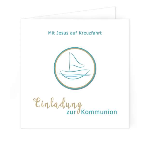 Einladung Erstkommunion «Mit Jesus auf Kreuzfahrt»