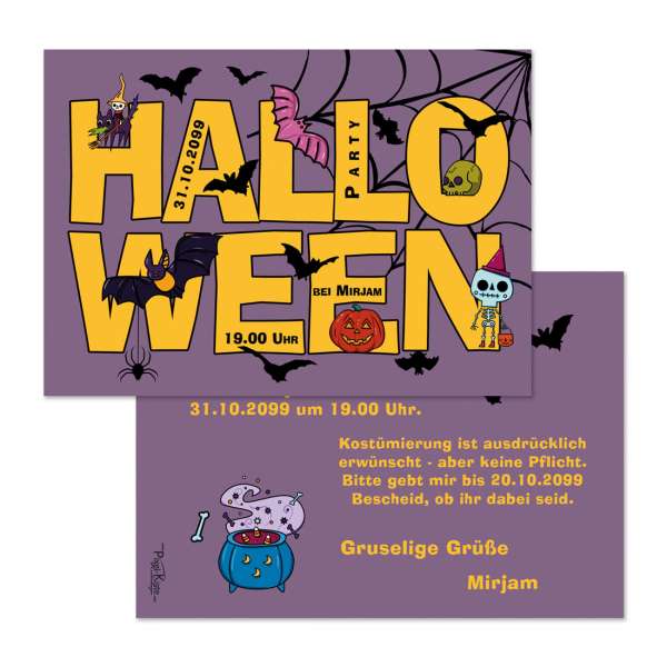 Einladungen Flyer zur Halloweenparty