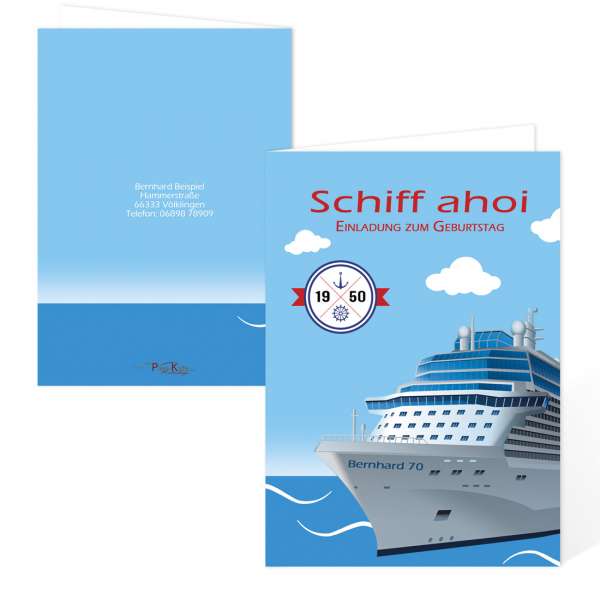 Einladung zum Geburtstag "Schiff ahoi"