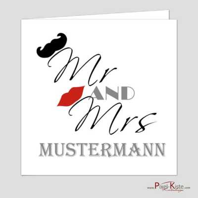 Sweetzer & Orange Hochzeitskarte 'Mr. & Mrs.' - Elegant & Klassisch