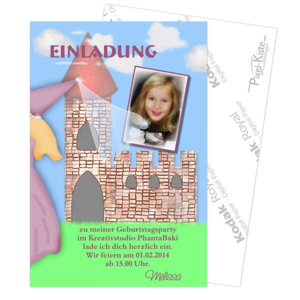 Einladung Kindergeburtstag Burgfräulein