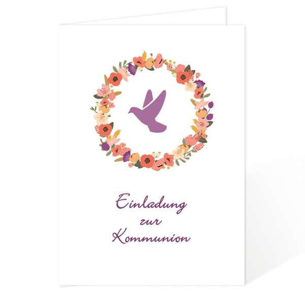 Einladungskarten Konfirmation Erstkommunion Blumen Bluten