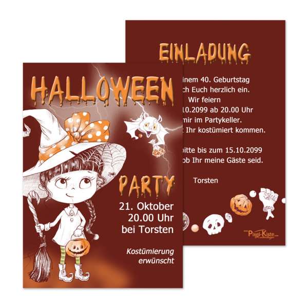 Einladungskarten zur Halloweenparty