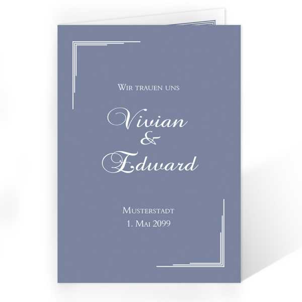 elegante Einladungskarten zur Hochzeit in Wunschfarbe