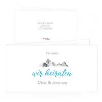 Einladungskarten für die Hochzeit in den Bergen gestalten lassen