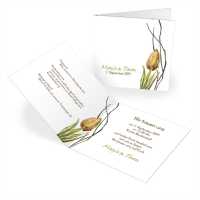quadratische Einladungskarten Hochzeit Tulip "Manja & Taron"