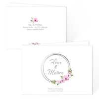 florale Hochzeitseinladungen mit Blütenrahmen online drucken