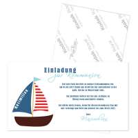 Einladungskarten Erstkommunion Boot