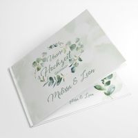 Personalisiertes Gästebuch Hochzeit Eukalyptus grün kaufen