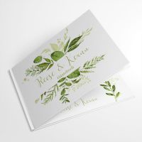 Greenery Wedding Gästebuch zur Hochzeit drucken lassen