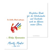 Geschenkanhänger Gastgeschenk "Gottes Hand" Erstkommunion