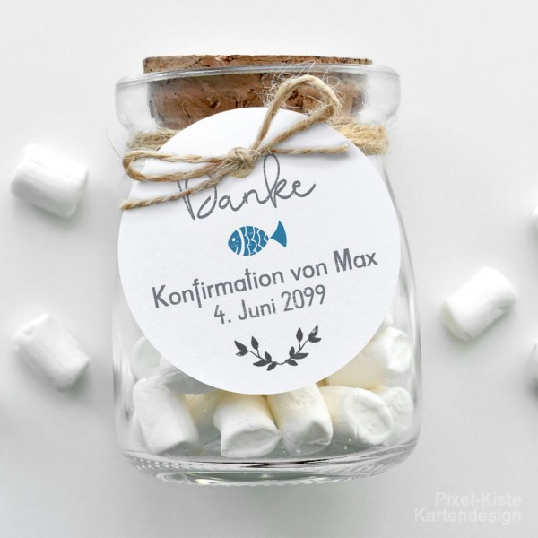 Geschenkanhänger personalisiert zur Kommunion, Taufe, Konfirmation 10  Stück 3,8cm Gastgeschenk