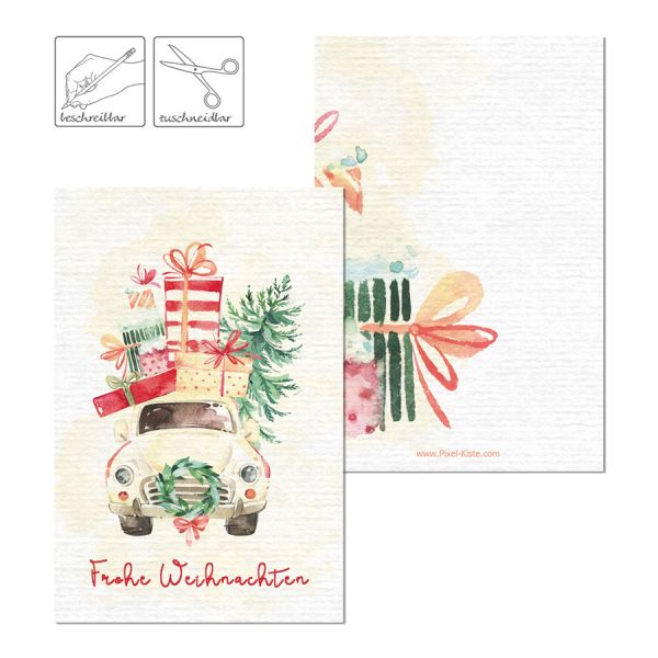 Geschenkanhänger Weihnachten Watercolor online bestellen