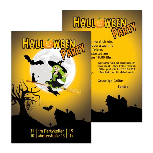 Einladung Partyflyer Halloween