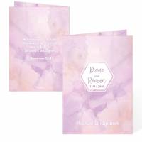 Hochzeitsprogramm für die Trauung Pastellfarben «Diane & Roman»