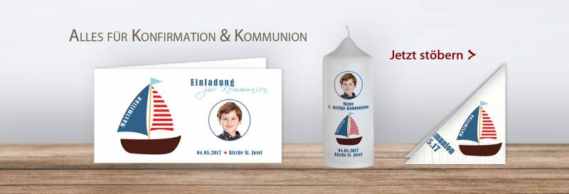 Alles für Kommunion und Konfirmation