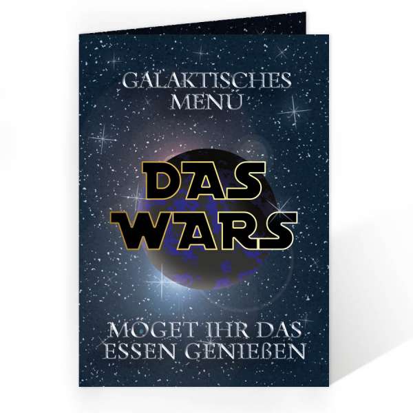 Menükarte "Das wars" Galaxie Weltall