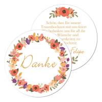 Stilvolle Geschenkanhänger für die Hochzeit mit Blütenkranz online drucken lassen ❤ ab 0,40 Euro ✓traumhafte Designs ✓ persönlicher Kontakt ✓ ... 