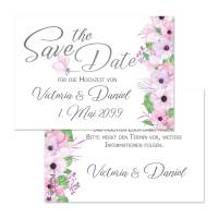 Save-the-Date-Karten zur Hochzeit Boho Blüten