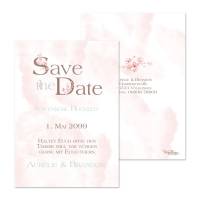 romantische Save-the-Date Karten Kirschblüte rose online gestalten lassen