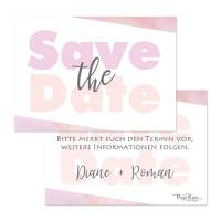 Save-the-Date Karten zur Hochzeit Aquarell Watercolor pastell drucken