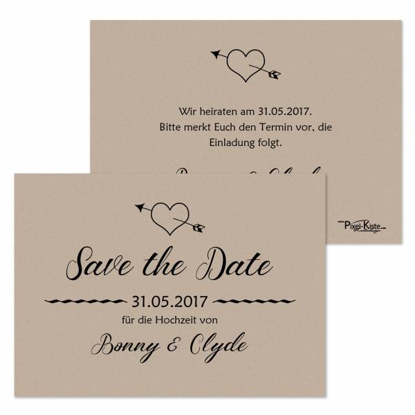 Save-the-Date-Karten Vintage "Bonnie & Clyde"