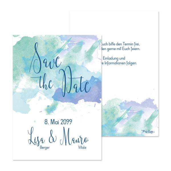 Save-the-Date Karten zur Hochzeit "Watercolor"