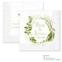 Servietten bedruckt Greenery Wedding "Reese & Keanu"