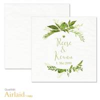 personalisierte Servietten Greenery Wedding "Reese & Keanu" Airlaid-Material