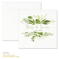 bedruckte Servietten Greenery Wedding 