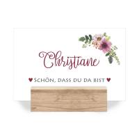 Sitzplatzkarten florale Tischkarten Hochzeit drucken lassen