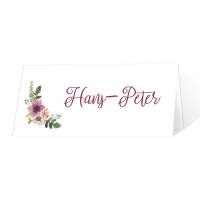 Sitzplatzkarten Platzkarten Hochzeit floral Blumen