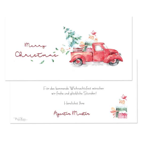 Wunderschöne Weihnachtskarten mit Christmastruck Watercoloroptik drucken