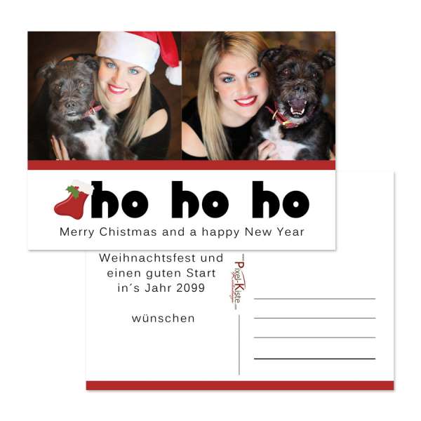 Ho Ho Ho Weihnachtskarten mit Foto online bestellen