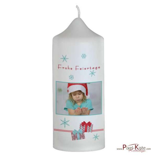 Weihnachtskerze mit Foto