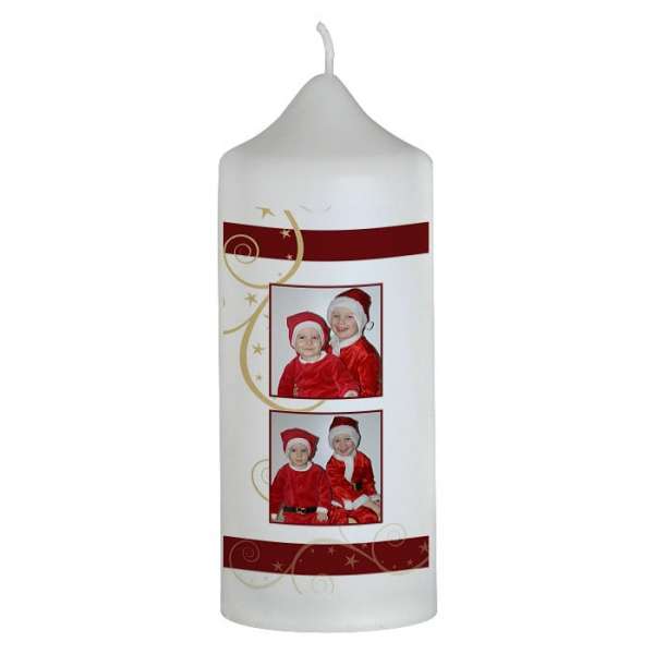 Weihnachtskerze mit Foto