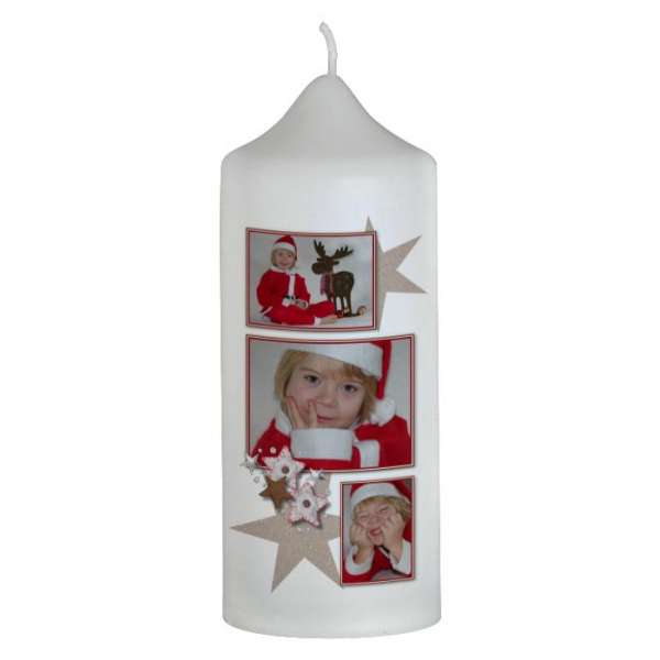 Weihnachtskerze mit Foto