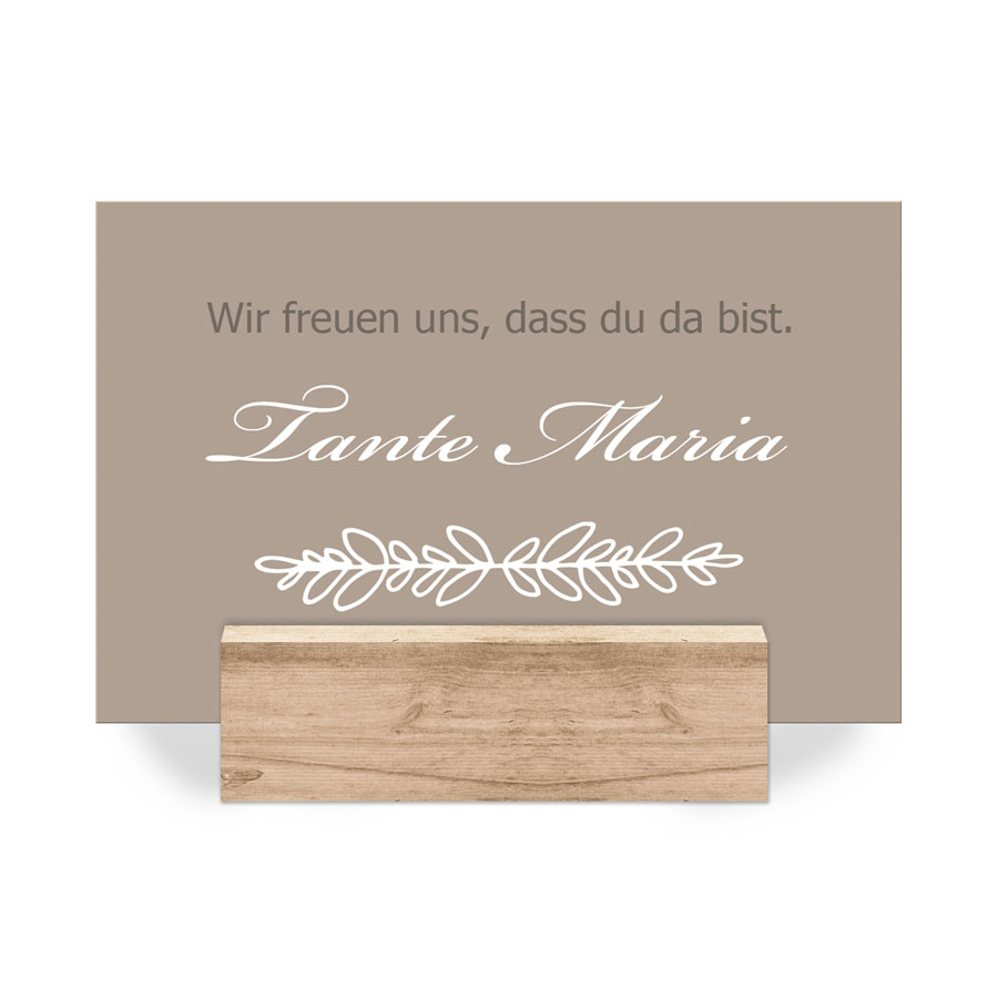 Tischkarten zur Hochzeit in Wunschfarbe Platzkarten